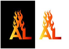 Fire Al Letter Logo And Icon Design