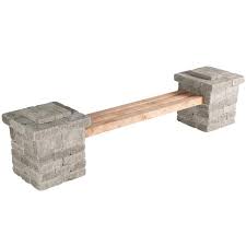 Concrete Garden Bench Kit In Greystone