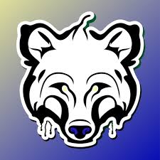 Bear Wolf Paint Splash Art Mascot Logo