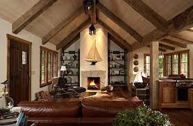 cozy living rooms with ceiling beams