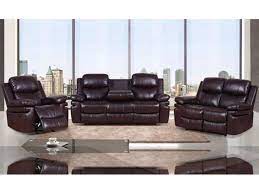 Modern Leather Recliner Sofa Set