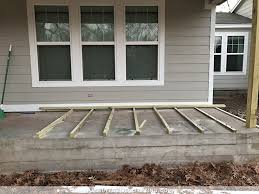 Existing Concrete Porch With Wood