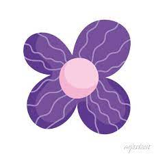 Purple Flower Petals Ornament