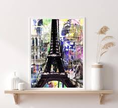 Paris Urban Pop Art Eiffel Tower Notre