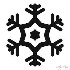 Crystal Snowflake Icon Simple