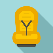 Baby Car Seat Icon Flat Ilration