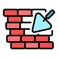 Trowel Brick Wall Icon Outline Trowel