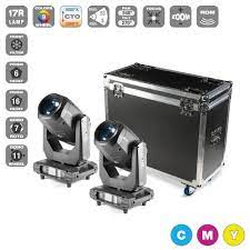 2x moving head 17r cmy 3in1 beam spot