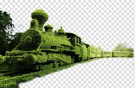 Train Icon Green Gardening Train