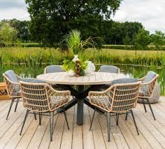Weather Chairs Round Teak Table