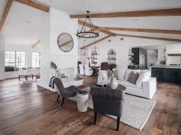 75 white exposed beam living room ideas