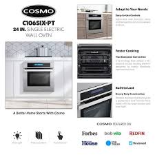 Cosmo 24 Inch 2 5 Cu Ft Single Electric Wall Oven In Stainless Steel C106six Pt