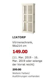 Ikea Erfurt Liatorp Vitrinenschrank