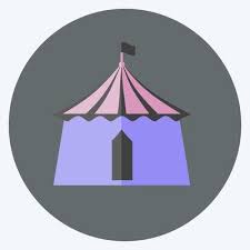 Circus Tent I Icon In Trendy Flat Style