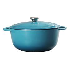 5 Quart Enameled Cast Iron Dutch Oven Teal