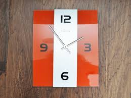 Post Modern Hermle Orange Wall Clock