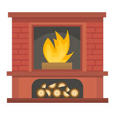 Fireplace Vector House Wood