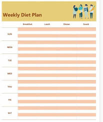 Wps Top 10 Excel Diet Plan Templates