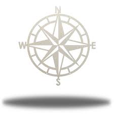 Nautical Compass Metal Wall Art Nautical