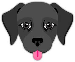 Black Labrador Dog Emoji Black Dog