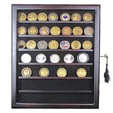 Challenge Coin Mahogany Display Fort