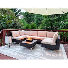 Cesicia 7 Pieces Wicker Outdoor