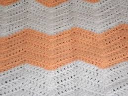 Orange And White Chevron Baby Blanket