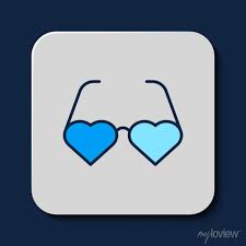 Love Glasses Icon Isolated