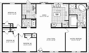 House Plans Rectangular 3 Bed 2 Bath