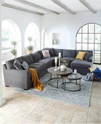 Fabric Chaise Sectional Sofa