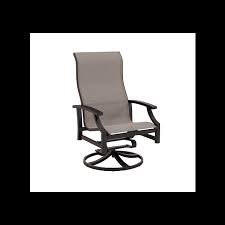 Sling High Back Swivel Rocker Dining Chair