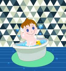 Baby Shower Background Bathing Kid Icon