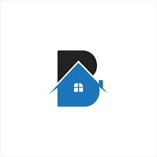 B Letter Logo With Real Estate Design Icon