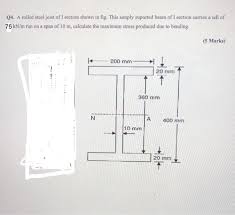 solved q4 a rolled steel joist of i