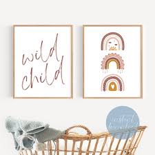 Wild Child Boho Nursery Wall Art Print