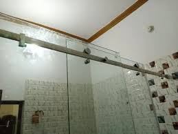 Floor Mounted Bathroom Glass Partition