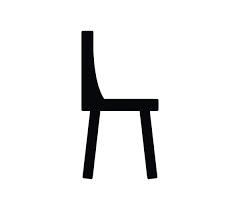Chair Icon White Background Stock