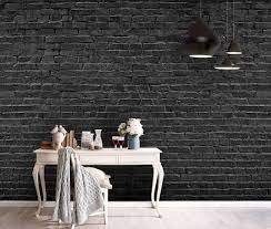 3d Brick Texture Wallpaper Black Wall