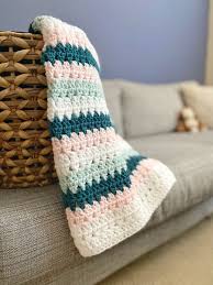 Teal Pink White Handmade Crochet Baby