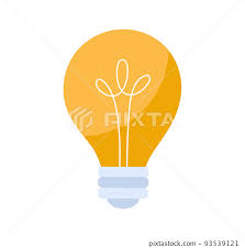 Hand Drawing Lamp Vector Isolated Flat