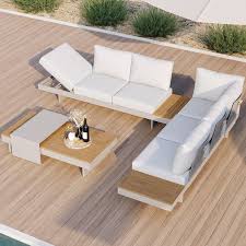 L Shaped Outdoor Sectional Sofa Set