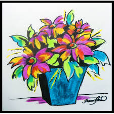 Pop Art The Flower Pot Colored Marker