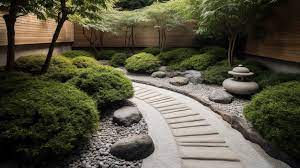 A Photo Of A Zen Garden With Minimalist