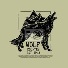 Wolf Icon Vector Ilration Vintage