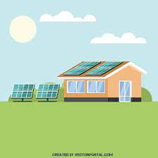 Solar Energy House Ai Royalty Free