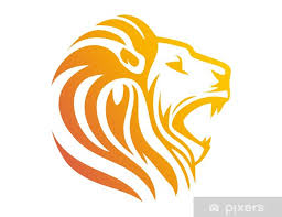 Shower Curtain Lion Logo Lion Head