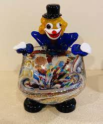 Vintage Murano Art Glass Clown Candy