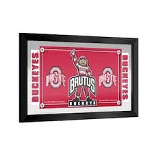 The Ohio State University Logo 26 In W X 15 In H Wood Black Framed Mirror