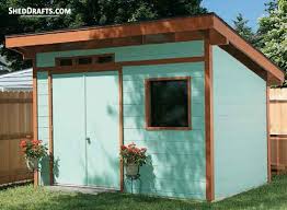8 12 Slant Roof Utility Tool Shed Plans