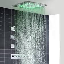 Chrome Led Thermostatic Shower Set
